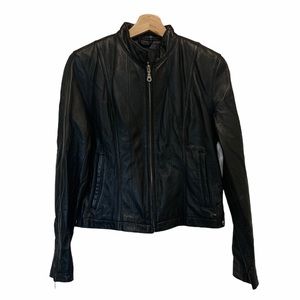Wilson Leather Maxima | Black Zip-up Jacket